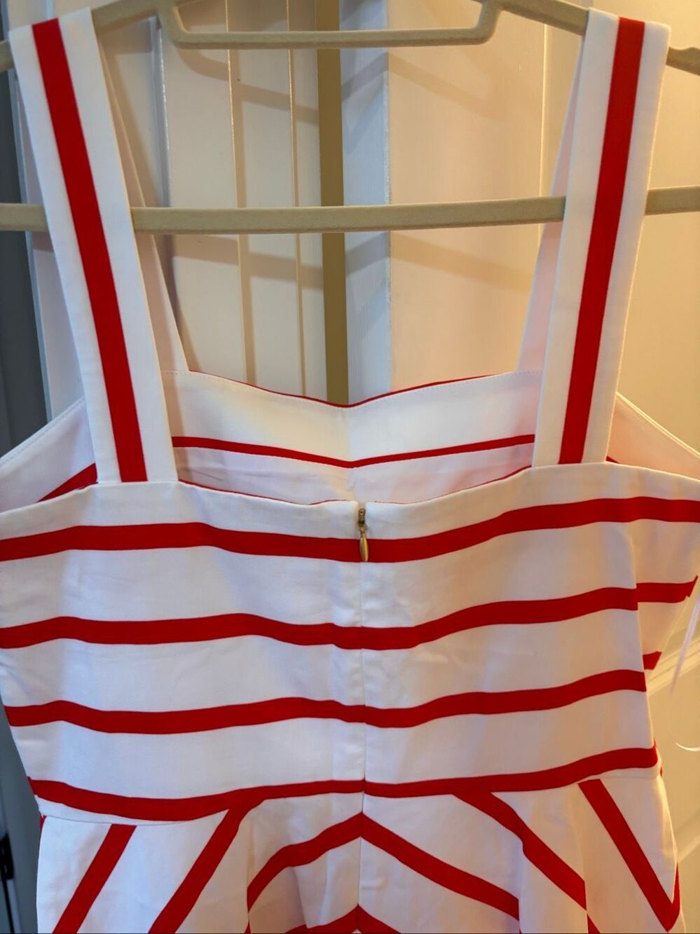 NWT Draper James Red & White Stripe Fit & Flare Coastal Sundress, Zoe dress sz 8 - Picture 5 of 10
